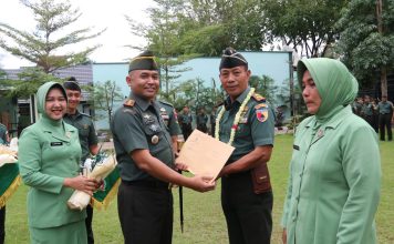 Dandim 0827/Sumenep Pimpin Pelepasan Personel MPP/Pensiun dan Pengangkatan Jabatan Perwira