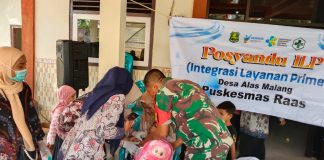 Babinsa Raas Dampingi Posyandu, Tekankan Pentingnya Imunisasi Campak