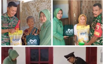 Koramil 0827/02 Kalianget dan Persit Gelar Aksi Sosial Berbagi Sembako untuk Kaum Duafa