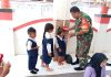 Babinsa Koramil 01/Kota Kopka Taufik Dampingi Kegiatan Imunisasi Anak Usia Dini di TK Pandian