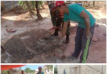 Dari Rakyat Untuk Rakyat, Babinsa Sertu Endik Gotong Royong Bangun Rumah di Desa Nonggunong