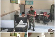Babinsa Koramil 11/Pasongsongan Kopda Efendi Perbarui Data Wilayah di Kantor Kecamatan Pasongsongan