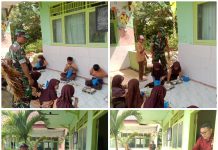MBG Kembali Jalan di Awal 2026, Babinsa Kawal Langsung Makan Bergizi Gratis Anak Sekolah di Bluto Sumenep