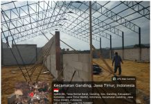 Rangka Baja Atap Koperasi Merah Putih Mulai Terpasang