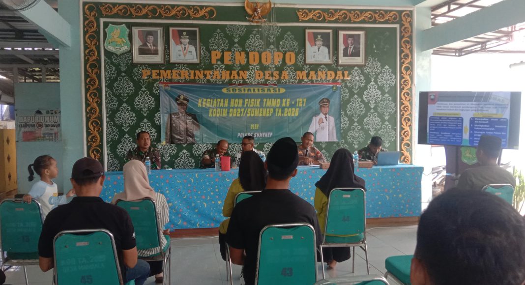 Satgas TMMD Gandeng Polres Sumenep, Perkuat Stabilitas Keamanan Desa