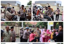 Sinergi Ramadan Berbagi, Polres Sumenep Bersama Bhayangkari, Jasa Raharja dan Dispenda Bagikan Takjil