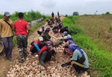 Jalan Rusak 3T Mandala Diaspal Satgas TMMD, Akses Sekolah dan Hasil Panen Makin Lancar