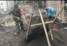 Babinsa Serda Jusa Ayak Pasir Kebut Pembangunan Koperasi Merah Putih di Desa Talang