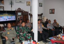 Dandim Sumenep Ikuti Zoom Meeting Kapolri, Pantau Langsung Arus Mudik