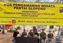 Libur Lebaran, Aparat Gabungan Siaga Amankan Pantai Slopeng