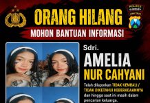 Pencarian Orang Hilang Atas Nama Amelia Nur Cahyani
