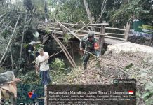 Pengabdian Tanpa Henti, Babinsa dan Warga Bersatu Siapkan Pembangunan Jembatan Tahap V di Manding