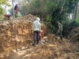 Pondasi Jembatan KBSB di Tambak Sari, Rubaru Mulai Dikerjakan
