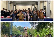 Mahasiswa UM Pasang 20 Reflektor Jalan di Kedungkandang