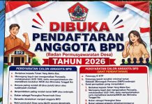 Pendaftaran Anggota BPD Desa Kendalbulur Tahun 2026 Resmi Dibuka, Kepala Desa Ajak Warga Berintegritas Ikut Membangun Desa
