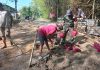 Program Karya Bakti TNI AD di Desa Matana Air Kini Memasuki Pengerjaan Pembatas Jembatan