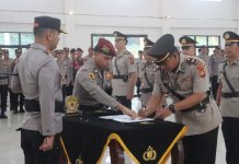 Kapolres Empat Lawang Pimpin Sertijab PJU dan Kapolsek, Tekankan Profesionalisme dan Pelayanan Prima