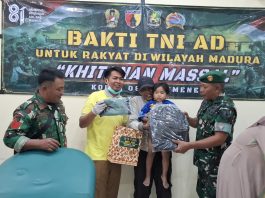 Bakti TNI AD untuk Rakyat Madura, Koramil Giligenting Gelar Sunatan Massal bagi 11 Anak