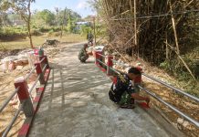 Jembatan Merah Putih di Matanair Mulai Dipercantik