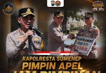 Kapolresta Sumenep Pimpin Apel Jam Pimpinan dan Penyerahan Bantuan Kemanusiaan untuk Korban Gempa NTT