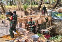Jembatan Laok Saba Masuk Tahap Pemasangan Bekisting