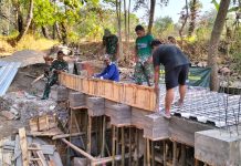 Jembatan Laok Saba Dikebut, Bondex dan Wiremesh Terpasang