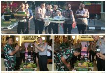 Dandim Sumenep Terima Kejutan Kapolresta di HUT TNI
